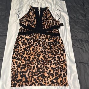 Thalia Sodi Leopard Print Mini Dress